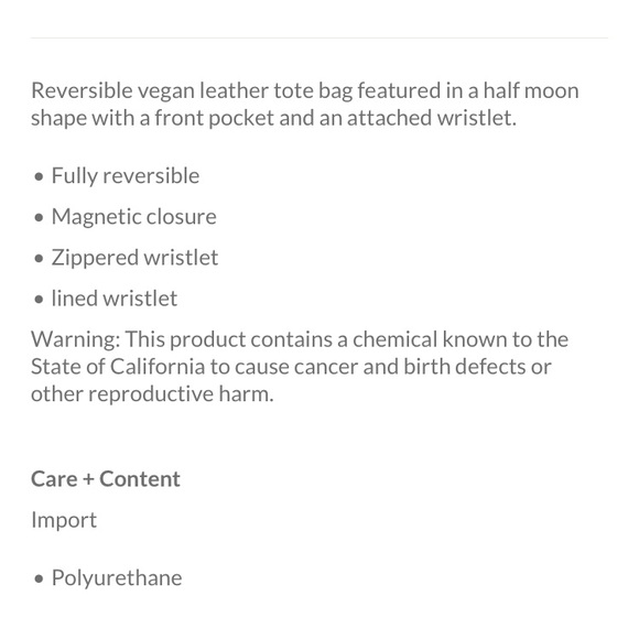 Free People Vegan Leather Reversible Tote Bag - Picture 6 of 6